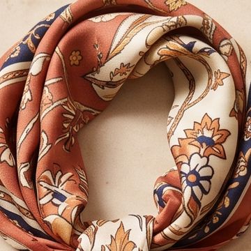 Printed silk scarf