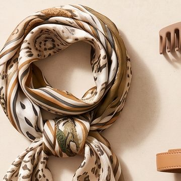 Printed silk scarf