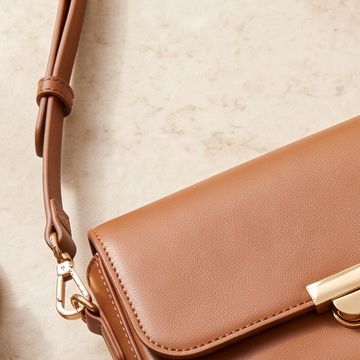 Tan leather crossbody