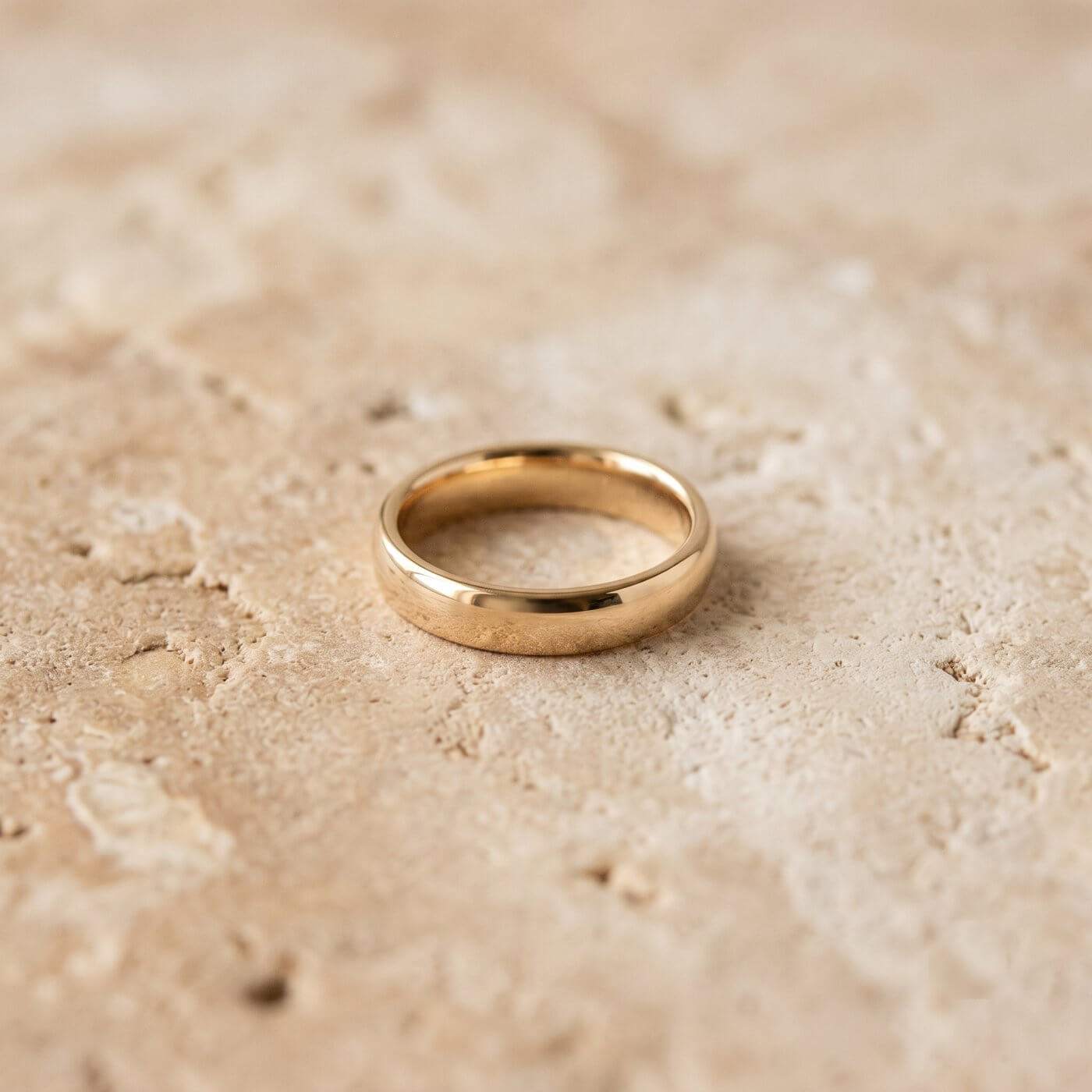 A finished, inspected product resting on a stone surface, the quality check handled for the buyer.