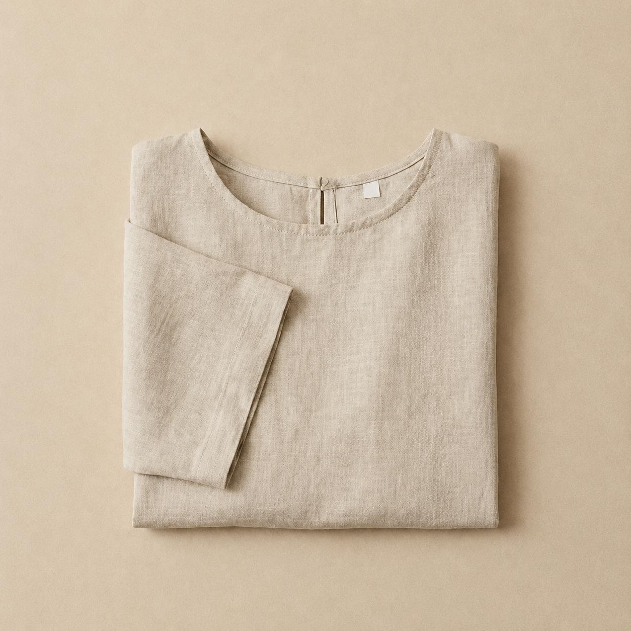 A custom garment made to a retailer's spec, on a stone surface.