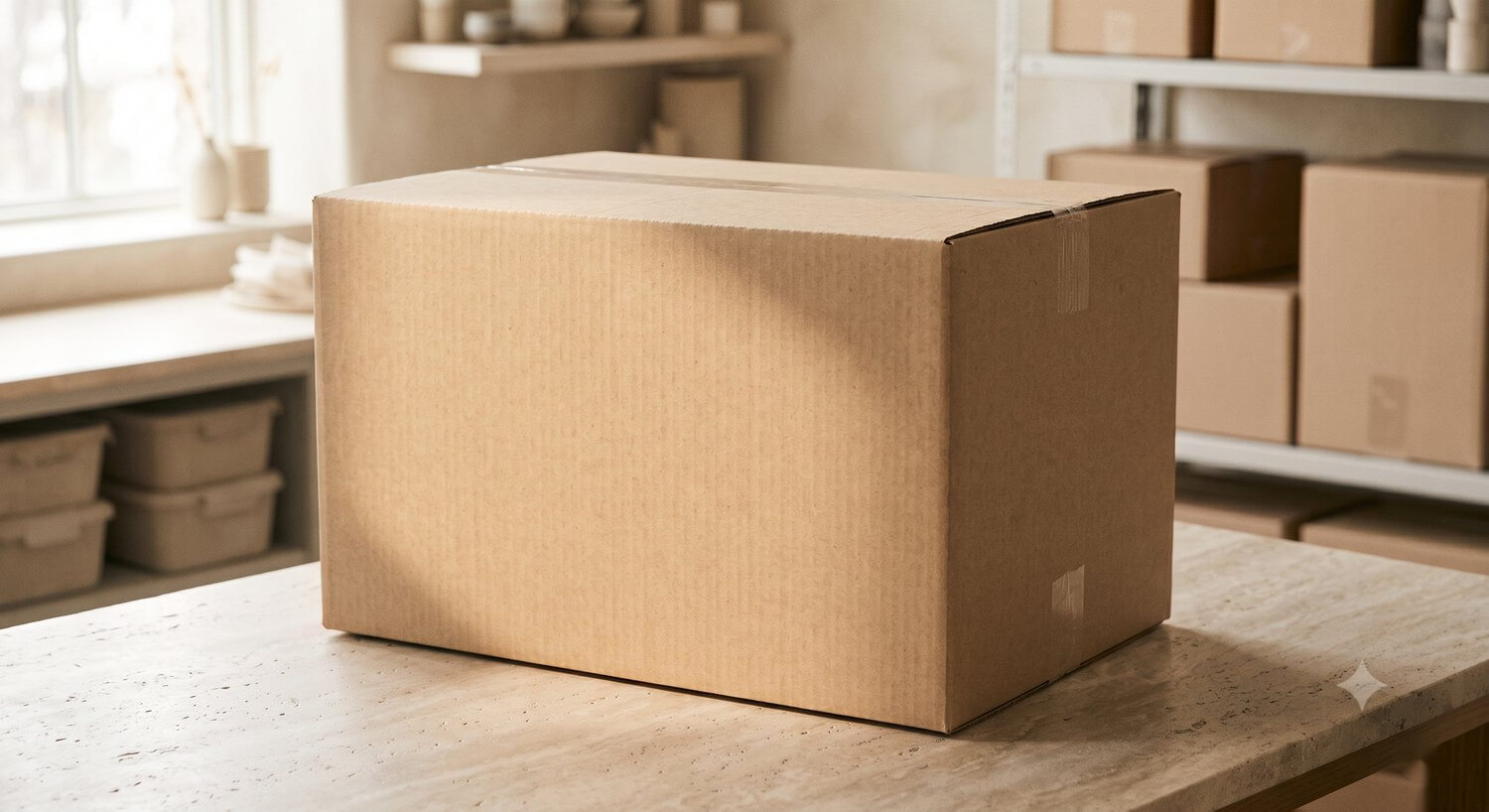 A single sealed kraft carton, one protected delivery ready to receive