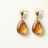 Resin drop earrings