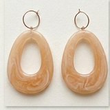 Resin drop earrings