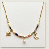 Beaded charm necklace