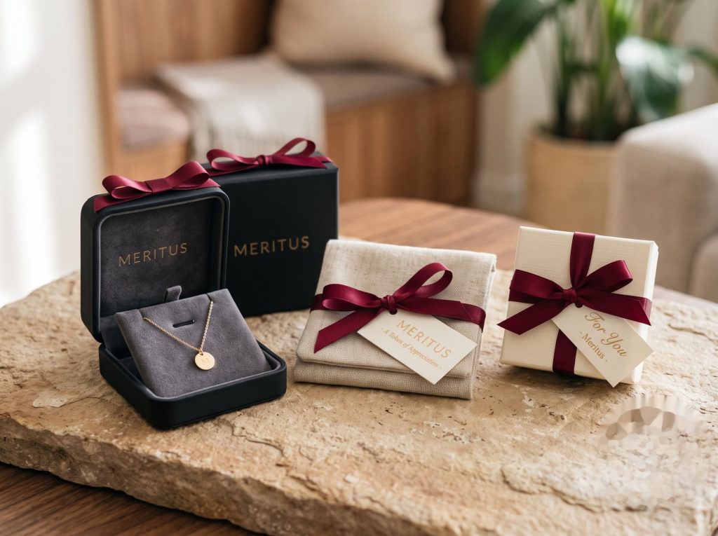 Stacked gift boxes prepared for a corporate onboarding and gifting program