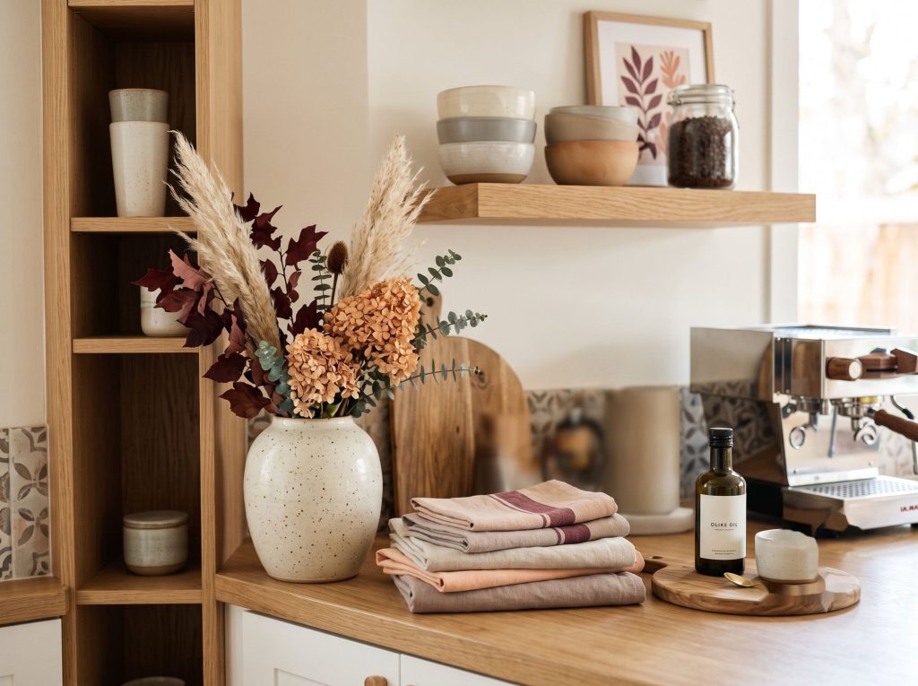 Seasonal kitchen and home pieces styled for a multi-site hospitality refresh