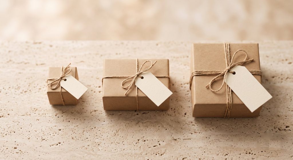 Parcels staged for dispatch during peak-season shipping